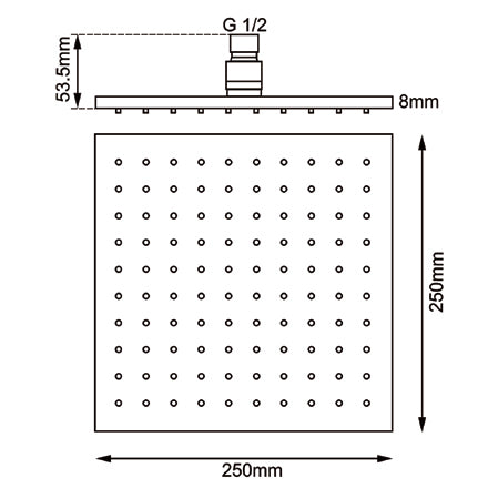 Toshi Signature Square Shower Head - Designer Finishes