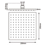 Toshi Signature Square Shower Head - Designer Finishes