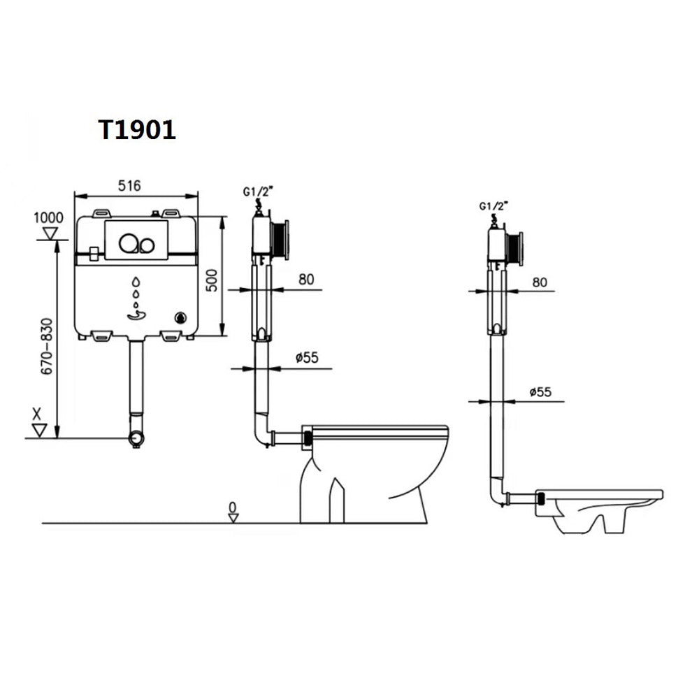 Rimless Back To Wall Toilet