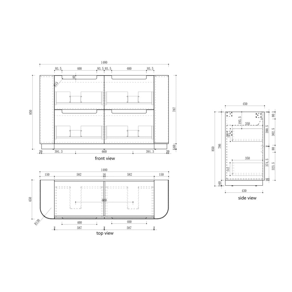 Aulic Curva Matte White Free Standing Vanity