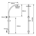 Mico Urban Chrome Twin Rail Shower Station