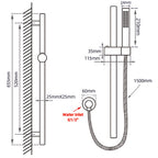 Mezu Luxe Round Rail Shower Set – Contemporary Collection
