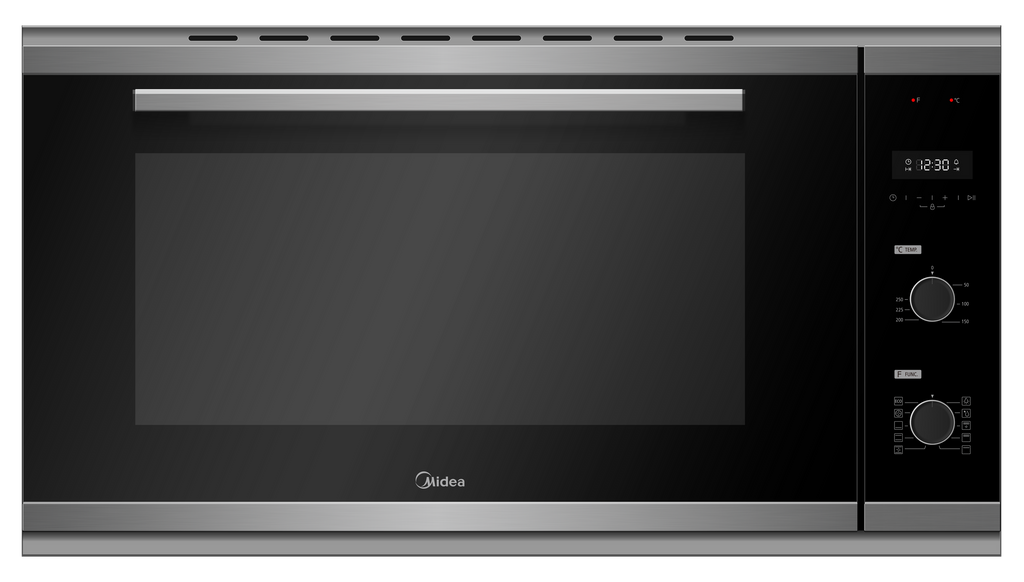 Midea 90cm Built-in Oven - Black Glass / Stainless Steel (93M90D0)