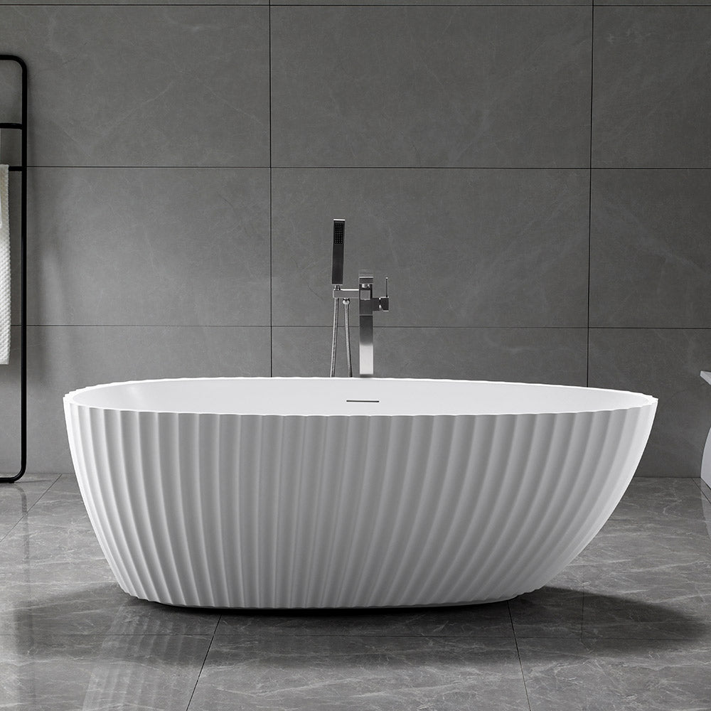 Fluted Design Acrylic Bath Tub 1