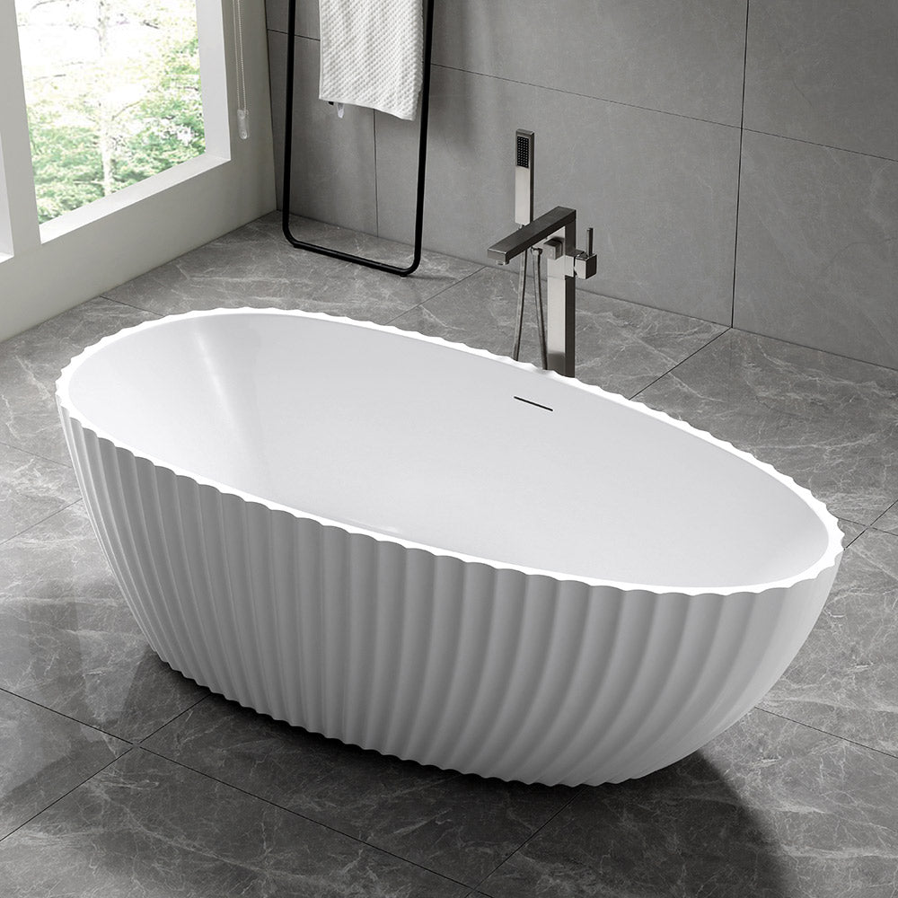 Fluted Design Acrylic Bath Tub 1