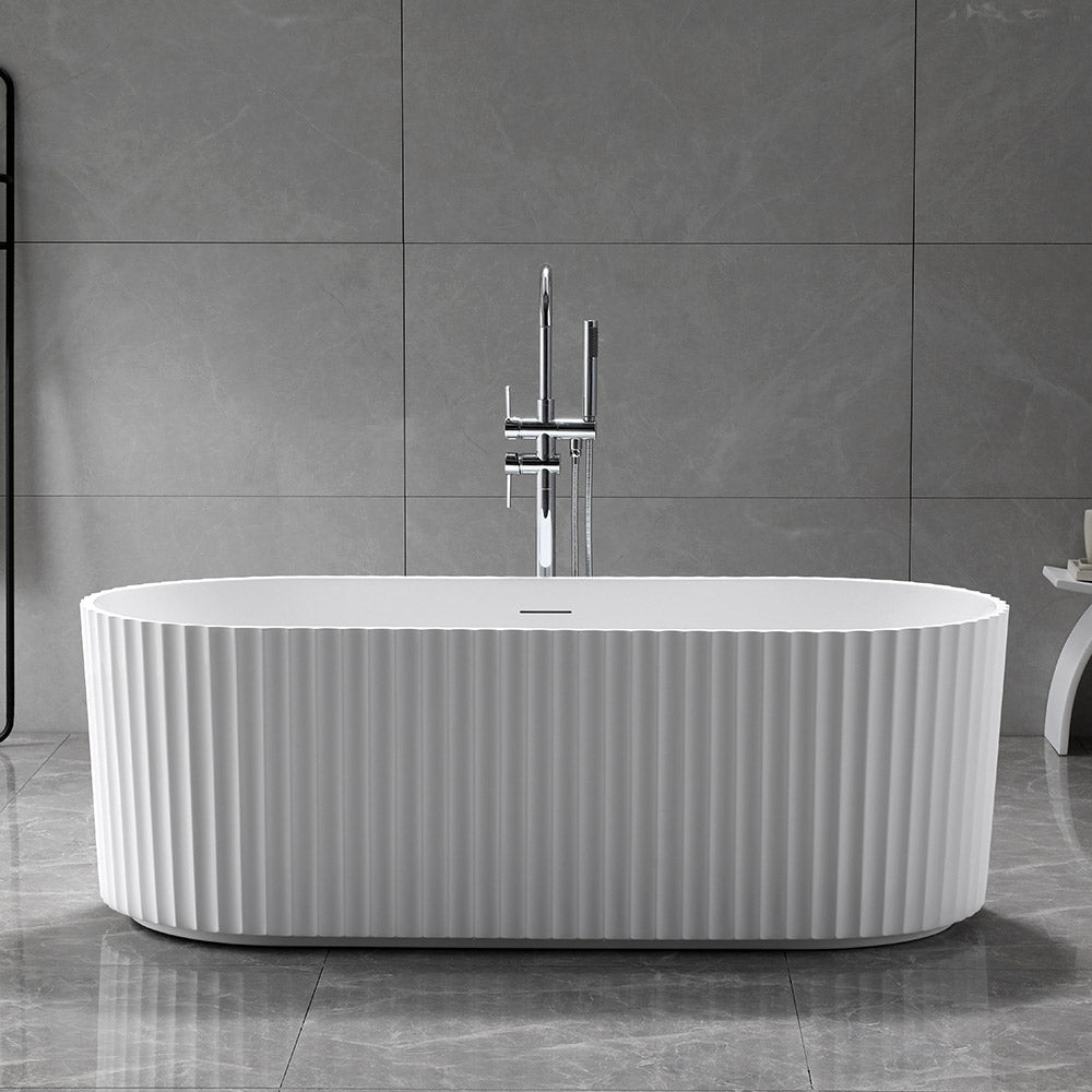 Fluted Design Acrylic Bath Tub 2