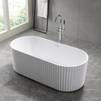 Fluted Design Acrylic Bath Tub 2