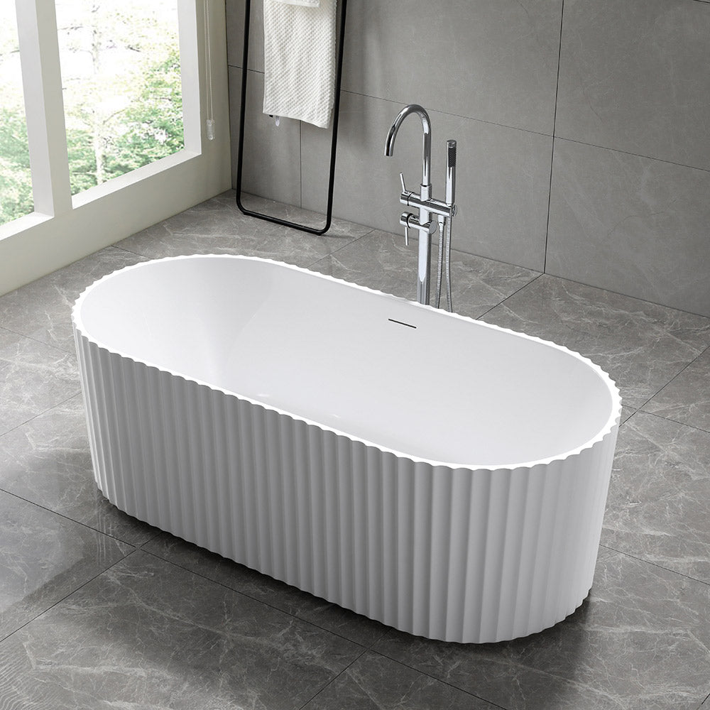 Fluted Design Acrylic Bath Tub 2