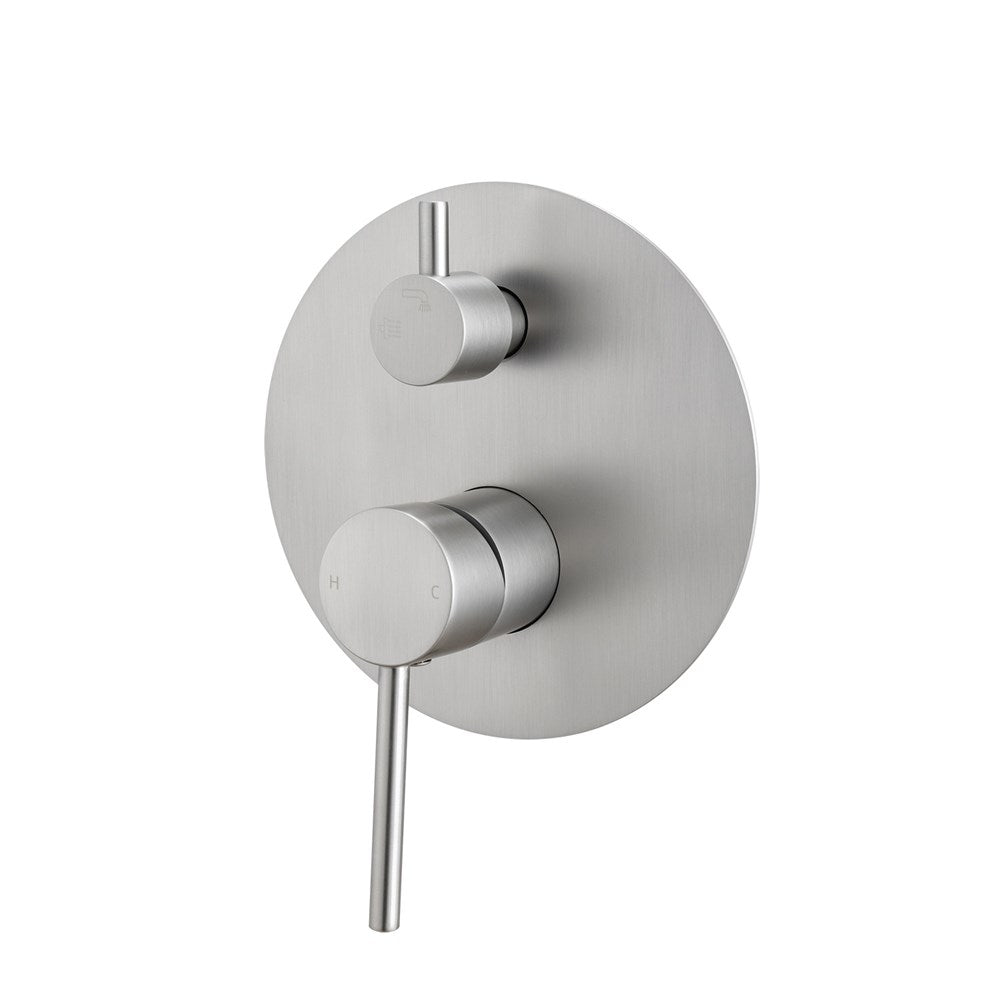 Lucid Pin Round Wall Mixer With Diverter