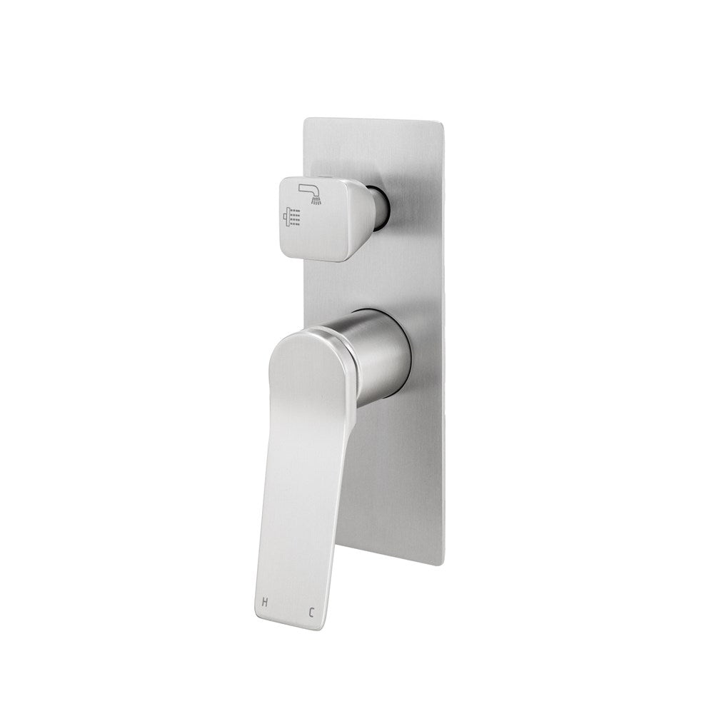 Rushy Square Wall Mixer With Diverter
