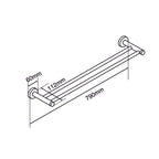 Lucid Pin Cuttable Double Towel Rail