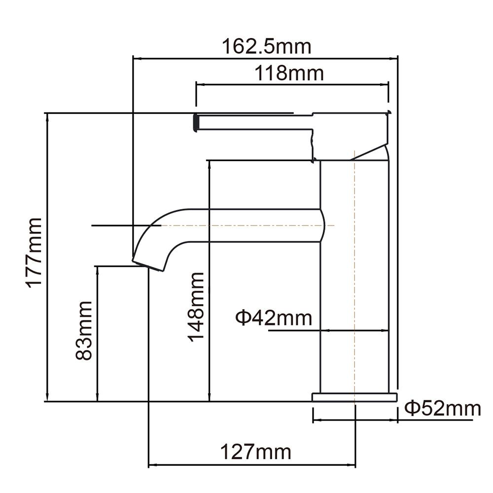 Lucid Pin Round Basin Mixer