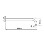 Round Wall Shower Arm