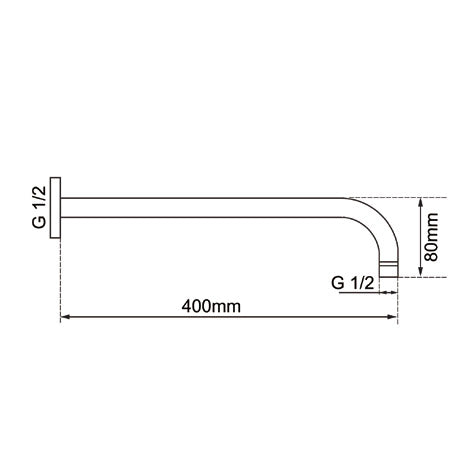 Round Wall Shower Arm
