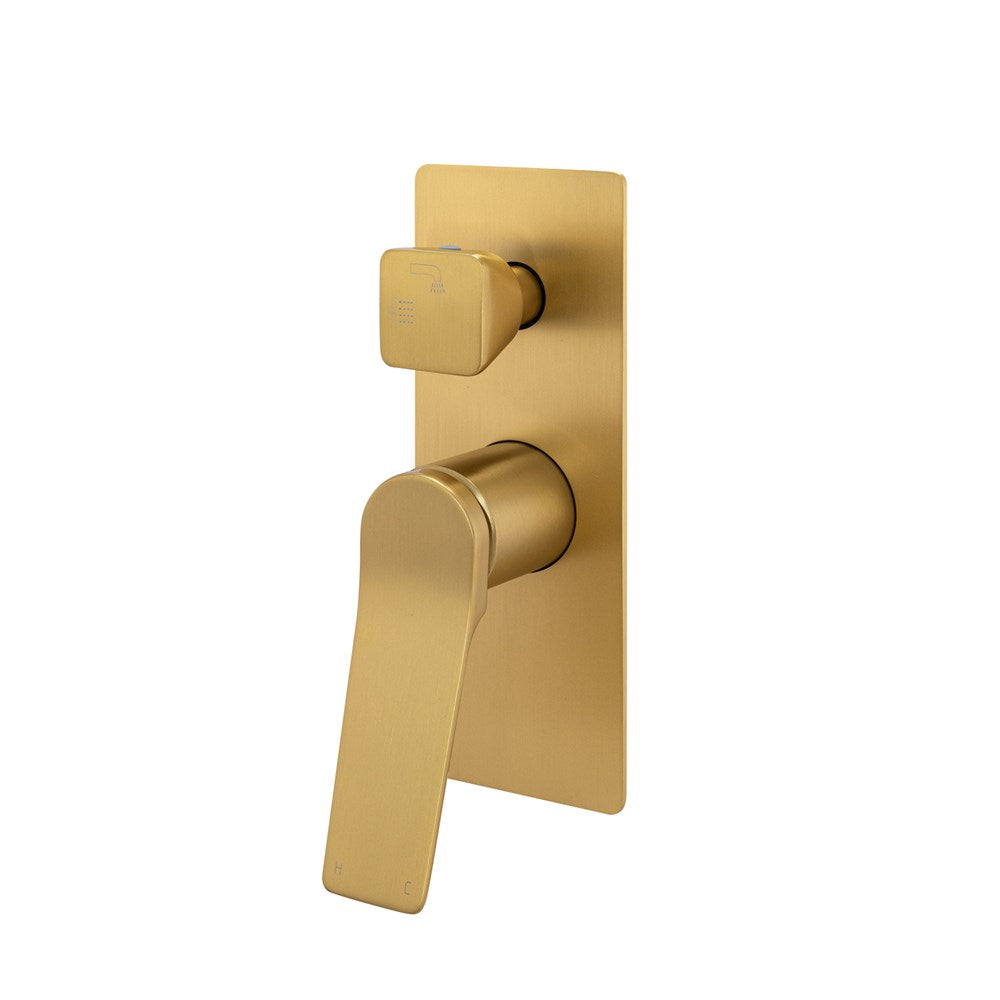 Rushy Square Wall Mixer With Diverter