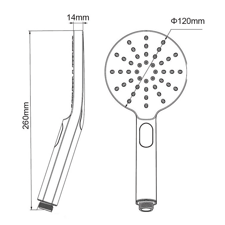 Round 3 Functions Handheld Shower