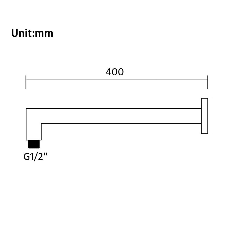 Square Wall Shower Arm