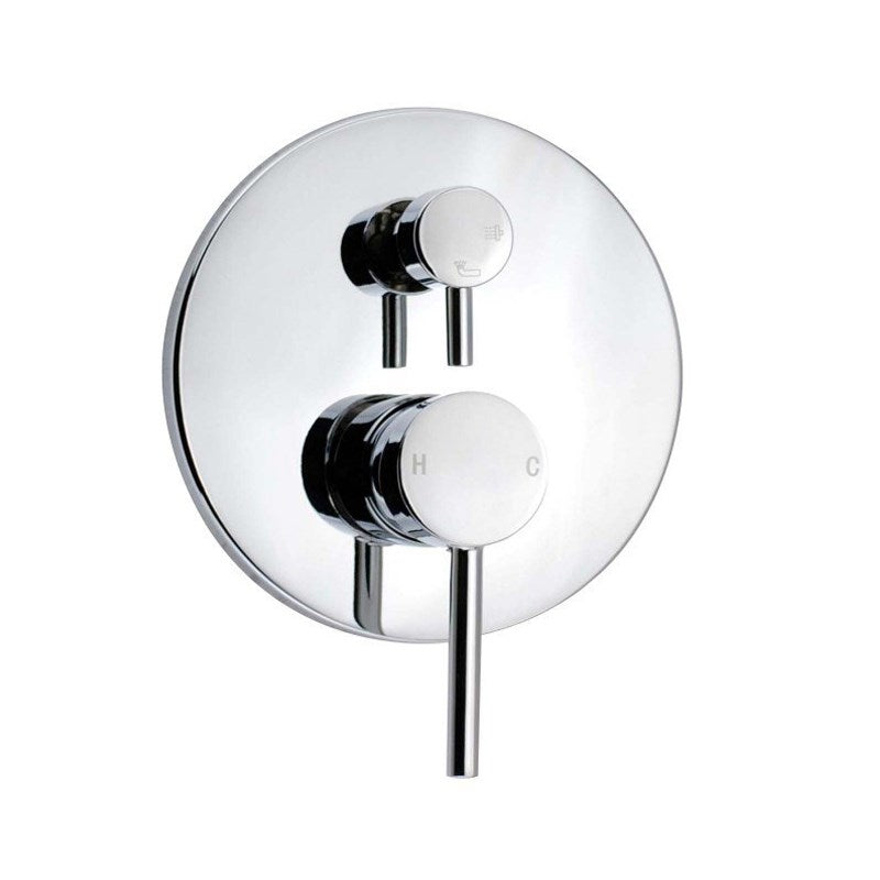 Lucid Pin Round Wall Mixer With Diverter
