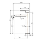 Lucid Pin Round Tall Basin Mixer