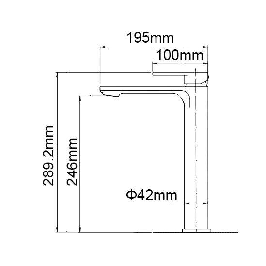 Soft Square Tall Basin Mixer