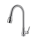 Round Vintage Pull Out Kitchen Sink Mixer Tap