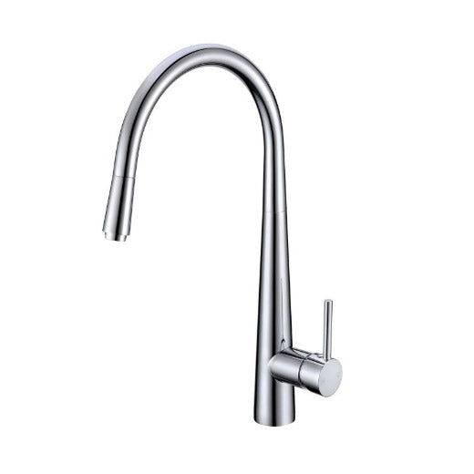 Round Pull Out Kitchen Sink Mixer Tap