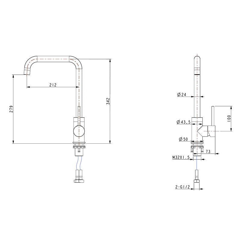 Standard Round Kitchen Mixer