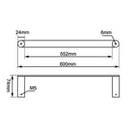 Rushy 600/800mm Single Towel Rail