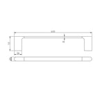 Vog 600mm Single Towel Rail