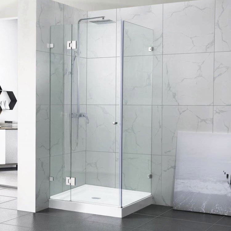 Frameless Pivot Door Wall to Wall Shower Screen, Multiple Finish Fittings