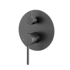 Lucid Pin Round Wall Mixer With Diverter