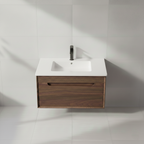 DE Wall-Hung Vanity in Walnut Oak - Premium Plywood Construction