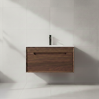 DE Wall-Hung Vanity in Walnut Oak - Premium Plywood Construction