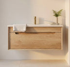 YE Wall-Hung Vanity Cabinet in Sand Oak - Premium Plywood Construction