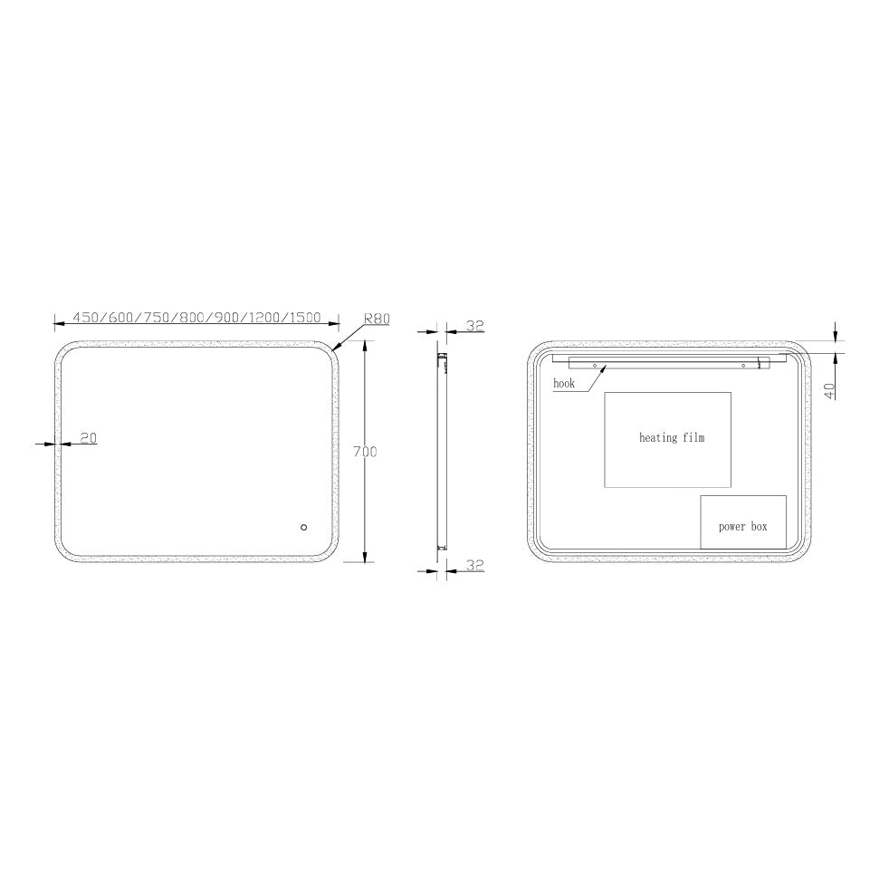 Rectangle LED Mirror