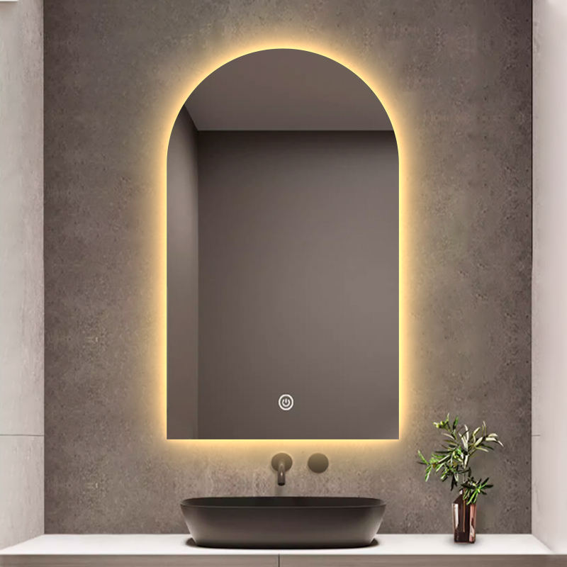 Arcyn Backlit Arch LED Bathroom Mirror with Demister – 750 × 500