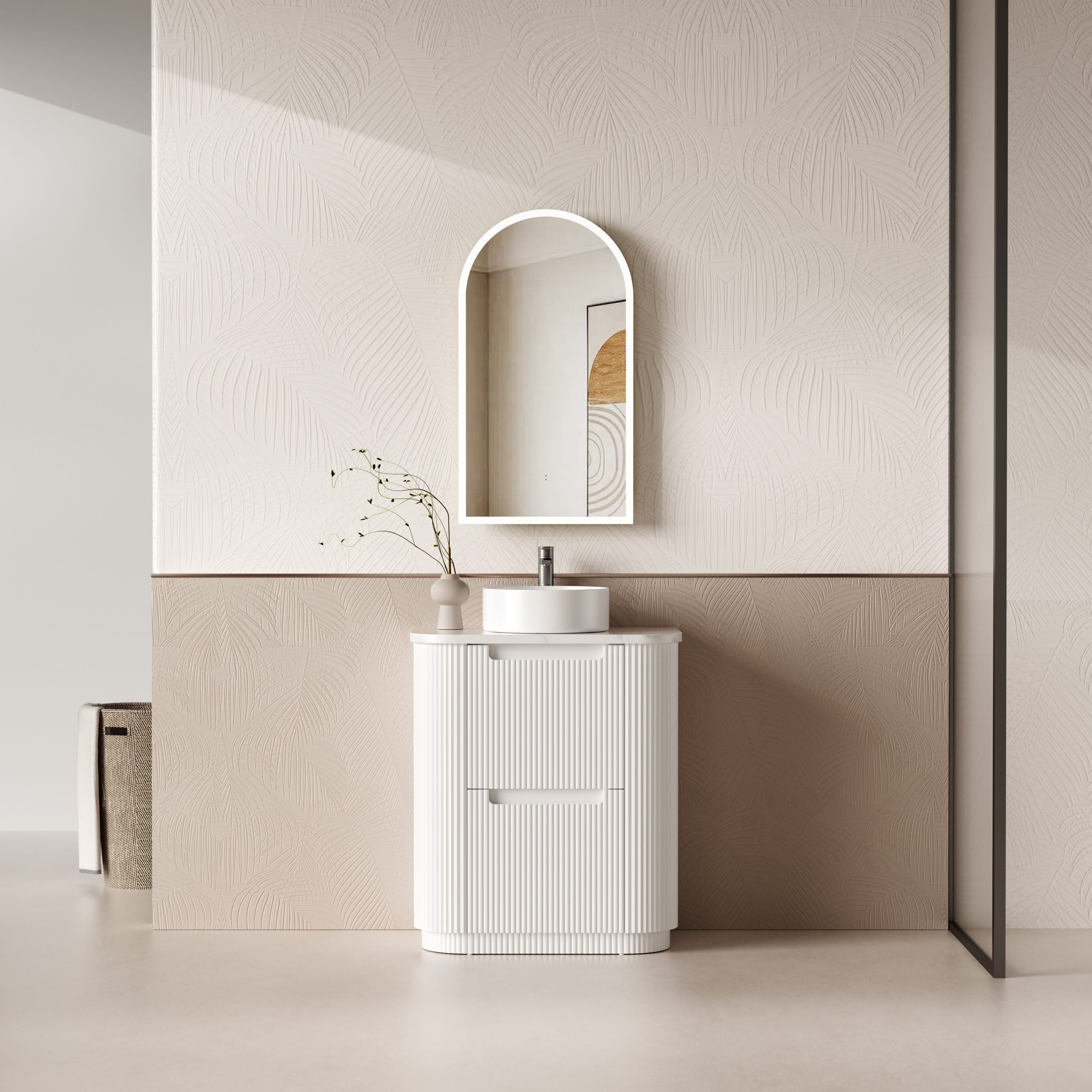 Aulic Curva Matte White Free Standing Vanity