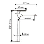 Vog Soft Square Tall Basin Mixer