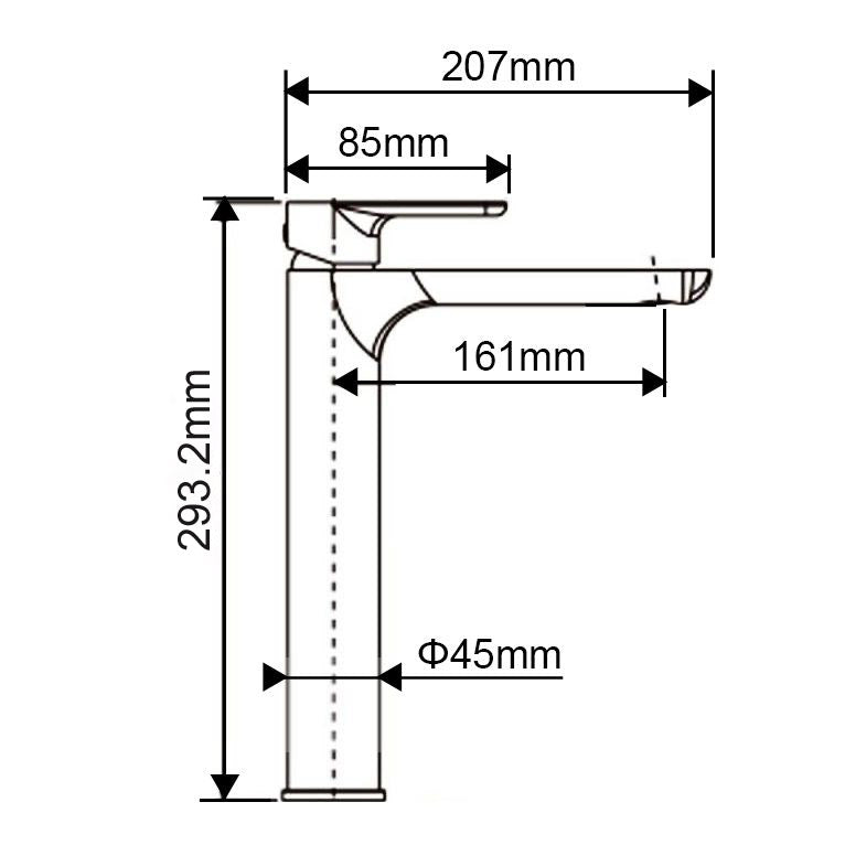 Vog Soft Square Tall Basin Mixer
