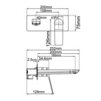 Rushy Basin Wall Mixer With Spout