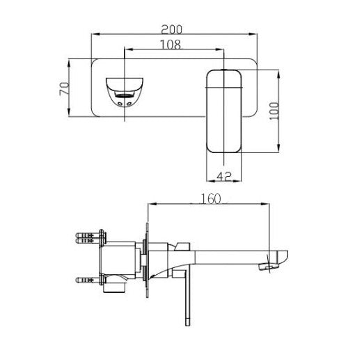 Ivano Basin Mixer With Spout