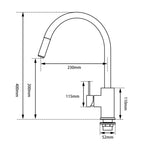 Round Pull Out Kitchen Sink Mixer