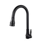 Round Vintage Pull Out Kitchen Sink Mixer Tap