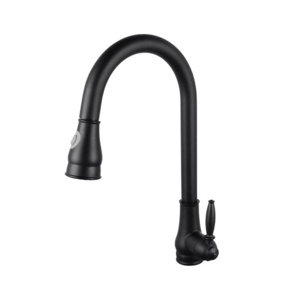 Round Vintage Pull Out Kitchen Sink Mixer Tap
