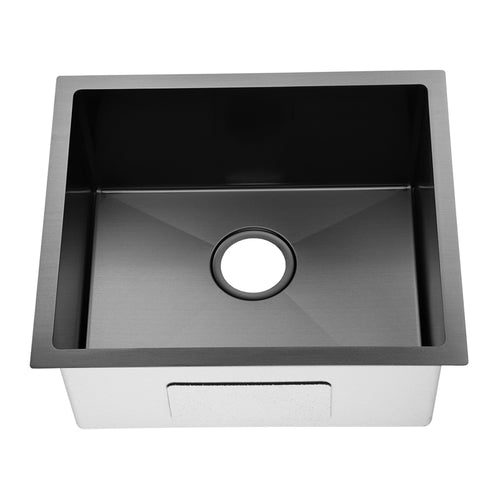 510x440x230mm Gun Metal Grey Stainless Steel Single Bowl Kitchen Sink