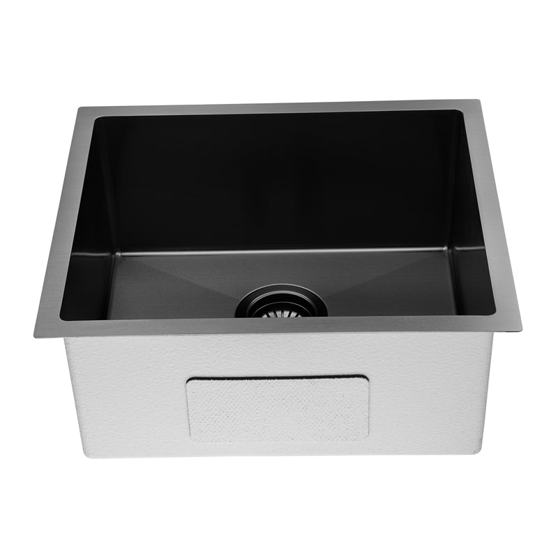 510x440x230mm Gun Metal Grey Stainless Steel Single Bowl Kitchen Sink