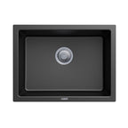 610x457mm Black Carysil Granite Single Bowl Kitchen Sink