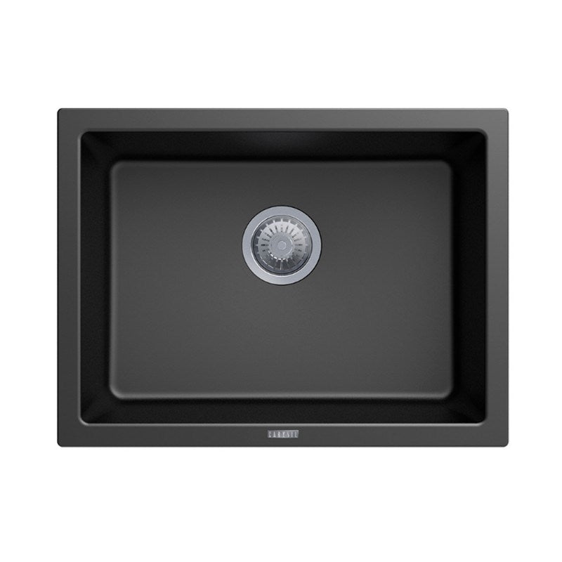 610x457mm Black Carysil Granite Single Bowl Kitchen Sink