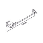 Lucid Pin 800mm Cuttable Single Towel Rail