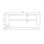 Vog 800mm Double Towel Rail